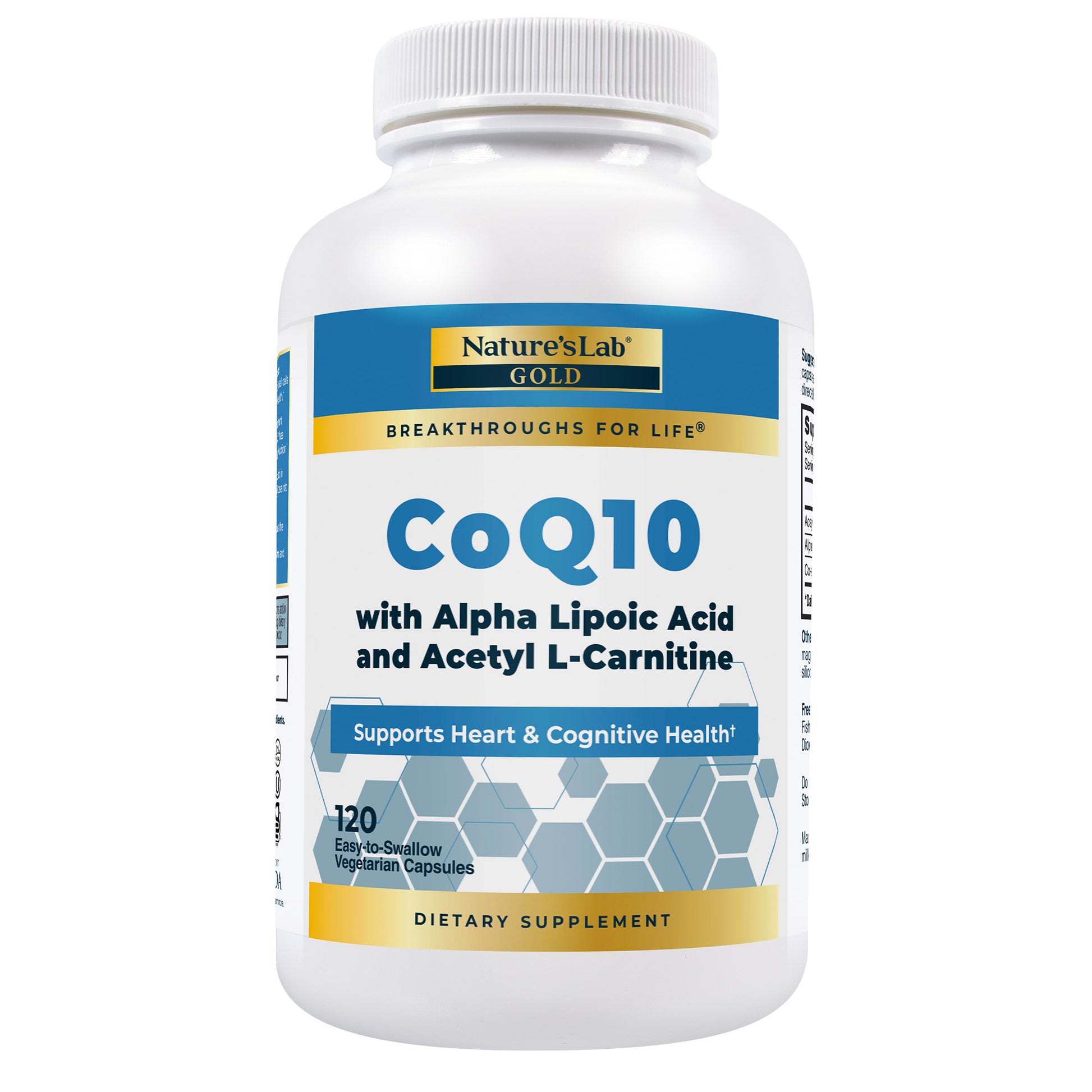 Nature'S Lab Coq10 200 Mg + Alpha Lipoic Acid + Acetyl L-Carnitine, 120 Vegetarian Capsules