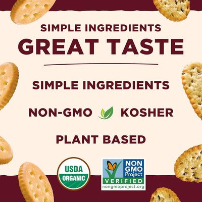 Back to Nature Organic Stoneground Wheat Crackers - Dairy Free, Non-Gmo, Made with Whole Grains & Flax Seed, Delicious & Quality Snacks, 6 Ounce​