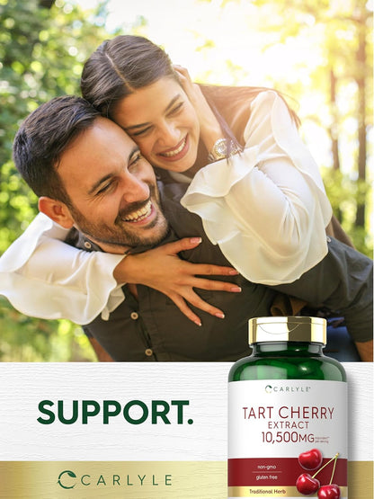 Carlyle Tart Cherry Capsules | 10,500Mg | 200 Pills | Max  | Non-Gmo, Gluten Free | Tart Cherry Juice Extract