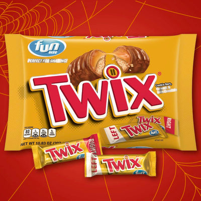 TWIX Fun Size Caramel Cookie Chocolate Candy Bars - 10.83 Oz Bulk Candy Bag