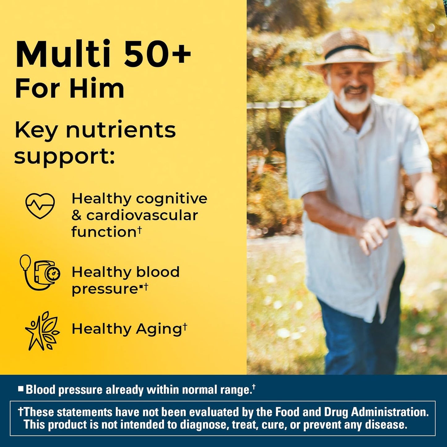 Nature Made Multivitamin for Men over 50, Mens Multivitamins 50 Plus, Daily Nutritional Support, Nature Made Multi Vitamins, 90 Tablets, 90 Day Supply
