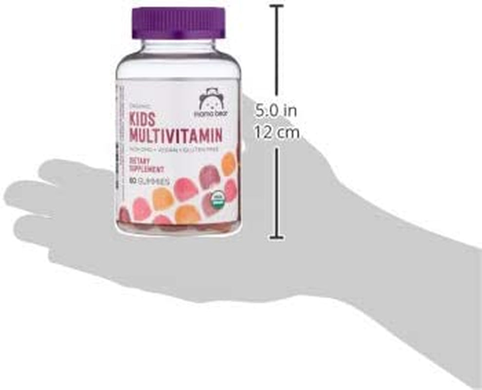 - Mama Bear Organic Kids Multivitamin, 60 Gummies, 1 Month Supply (Packaging May Vary), Berry, Cherry & Orange