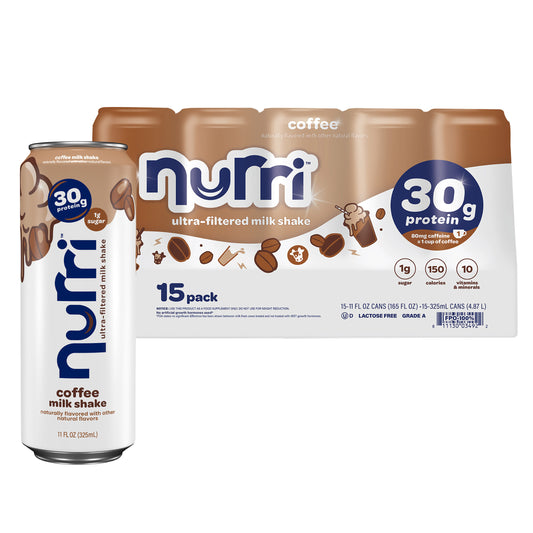 Nurri 30G Protein Shake, Coffee, 11 Fl Oz, 15-Pack