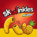 Lucas Skwinkles Pineapple - Tamarind Filled Flavored Sweet & Sour Candy Strips, 0.92Oz - 12 Pieces for Treats, Fruit, Parties, Piñatas
