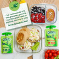 Gogo Squeez Fruit on the Go, Apple Apple, 3.2 Oz (Pack of 4), Unsweetened Fruit Snacks for Kids, Gluten Free, Nut Free and Dairy Free, Recloseable Cap, BPA Free Pouches