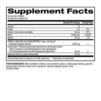 Trunature Verisol Collagen with Ceramides and Biotin, 200Ct