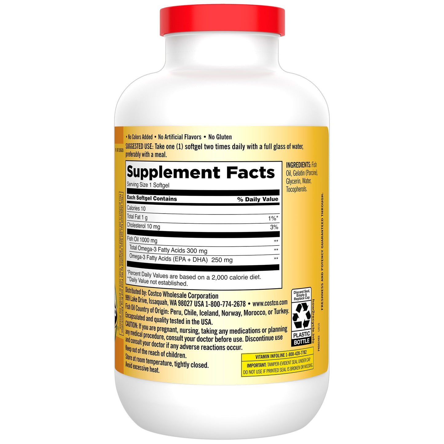 Kirkland Signature Fish Oil 1000 Mg., 400 Softgels