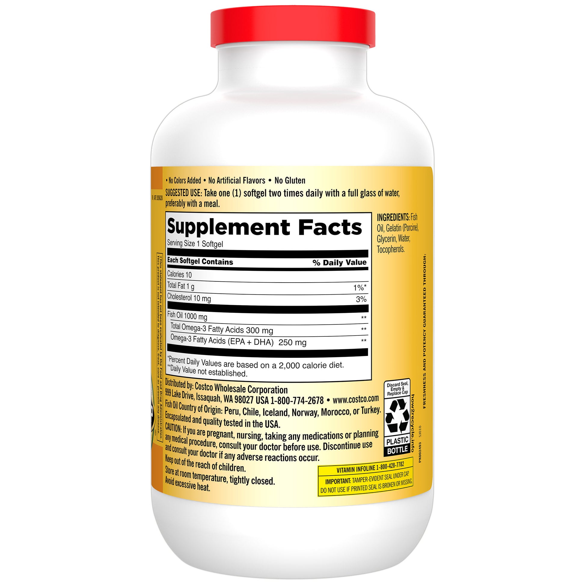 Kirkland Signature Fish Oil 1000 Mg., 400 Softgels