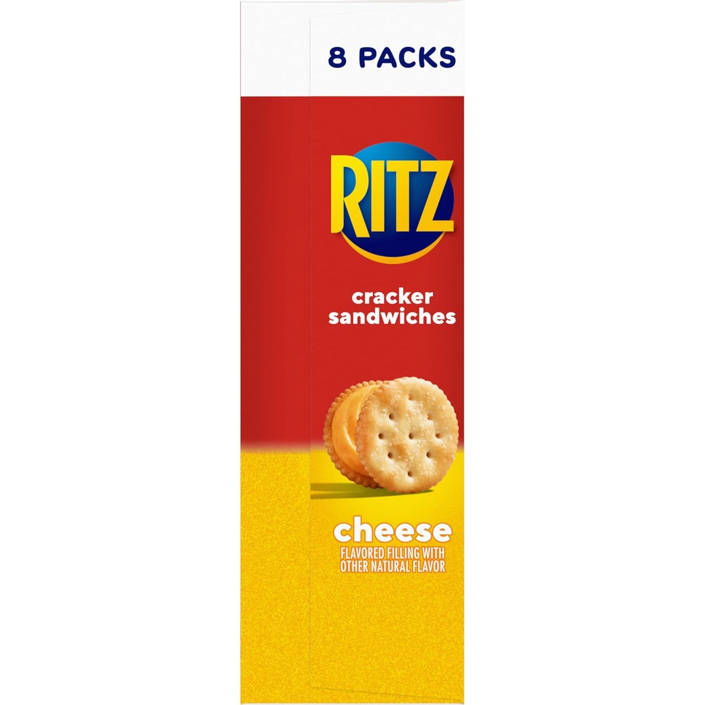 RITZ Cheese Sandwich Crackers, Lunch Snacks, 8 Ct. Case of 6