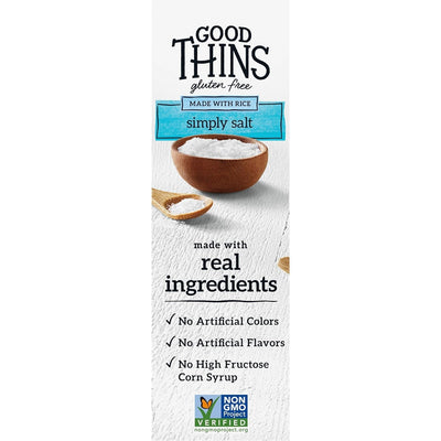 Good Thins Simply Salt Rice Snacks Gluten Free Crackers, 3.5 Oz