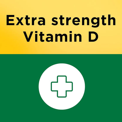 Nature Made Vitamin D3 5000 IU (125 Mcg) Softgels, Extra Strength Vitamin D Supplement for Bone and Immune Health Support, 180 Count, 180 Day Supply