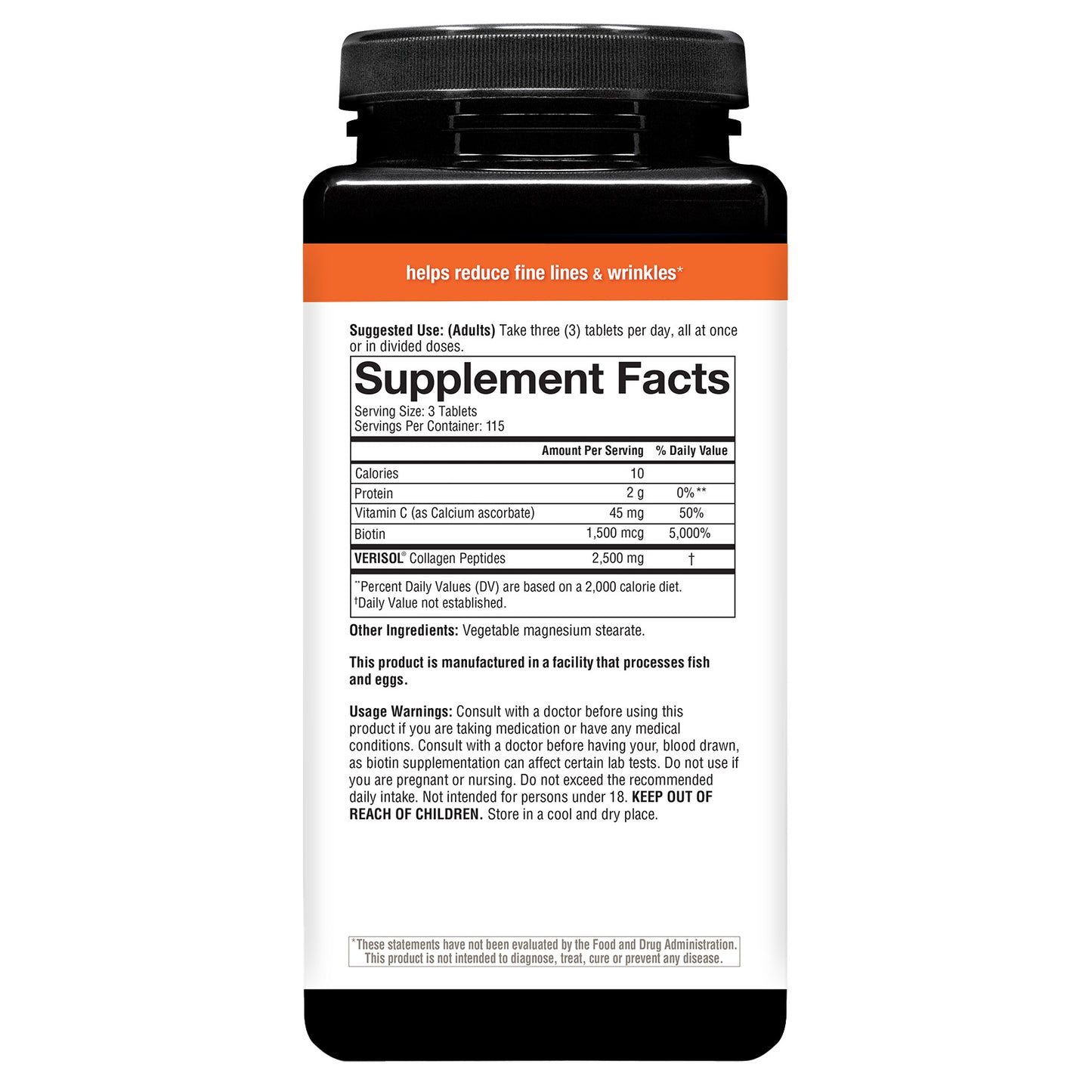 Youtheory Concentrated Effect Verisol Collagen with Biotin, 345 Count