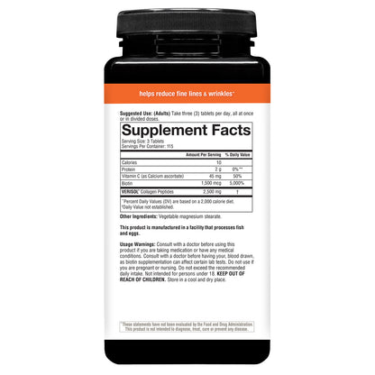 Youtheory Concentrated Effect Verisol Collagen with Biotin, 345 Count