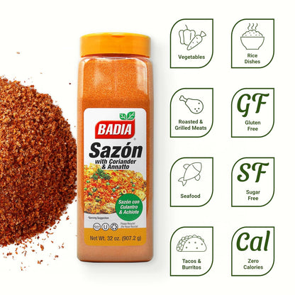 Badia Sazon with Coriander and Annatto, 32 Oz Case of 6