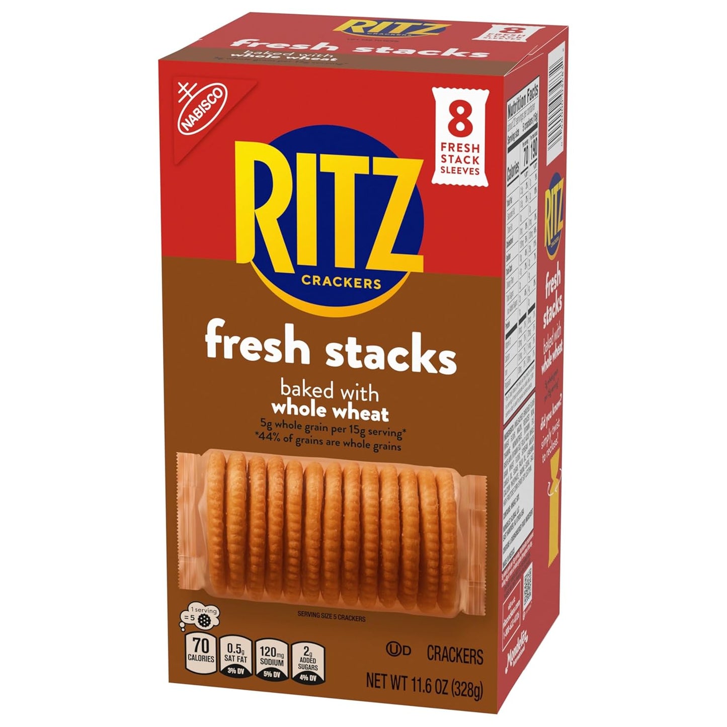 RITZ  Stacks Whole Wheat Crackers 8 Ct, Case of 6