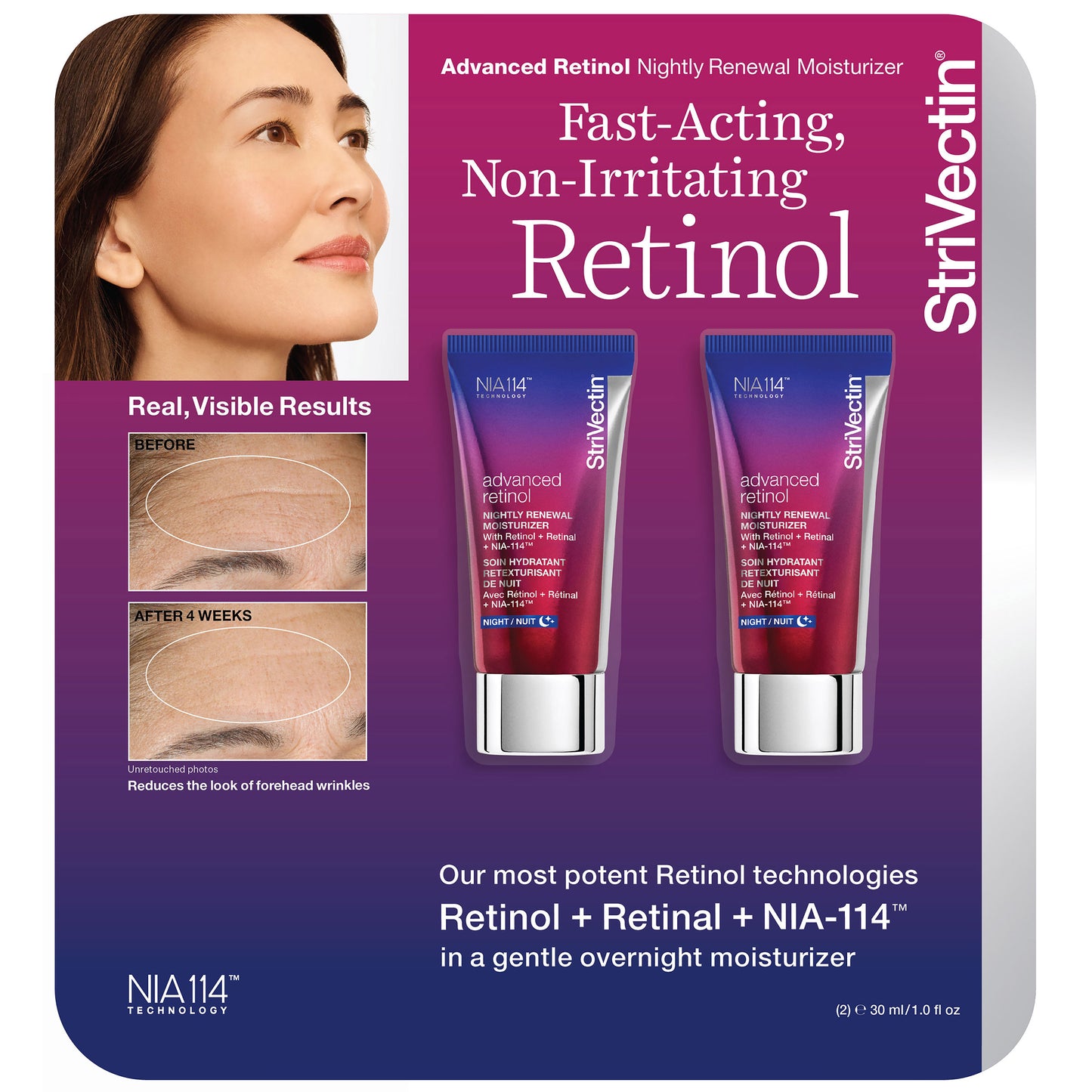 Strivectin Advanced Retinol Nightly Renewal Moisturizer, 1.0 Oz, 2-Pack