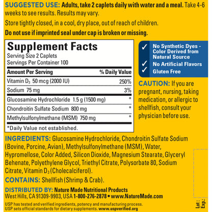 Nature Made Tripleflex Triple Strength + D3, 200 Caplets
