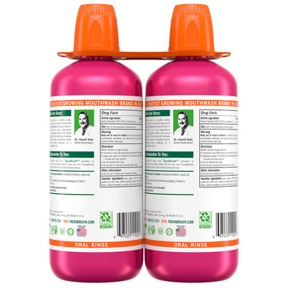 Therabreath Anticavity Oral Rinse, Sparkle Mint, 33.8 Fl Oz, 2-Pack