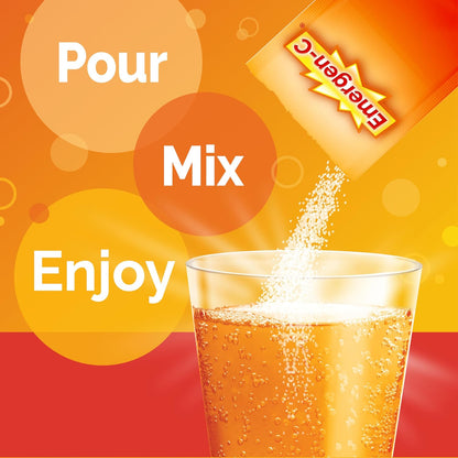 Emergen-C 1000Mg Vitamin C Powder for Daily Immune Support Caffeine Free Vitamin C Supplements with Zinc and Manganese, B Vitamins and Electrolytes, Super Orange Flavor - 90 Count/3 Month Supply