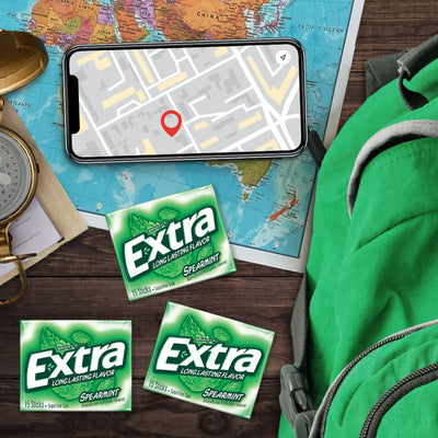 Extra Spearmint Sugarfree Gum, 45 Ct, (Pack of 3)