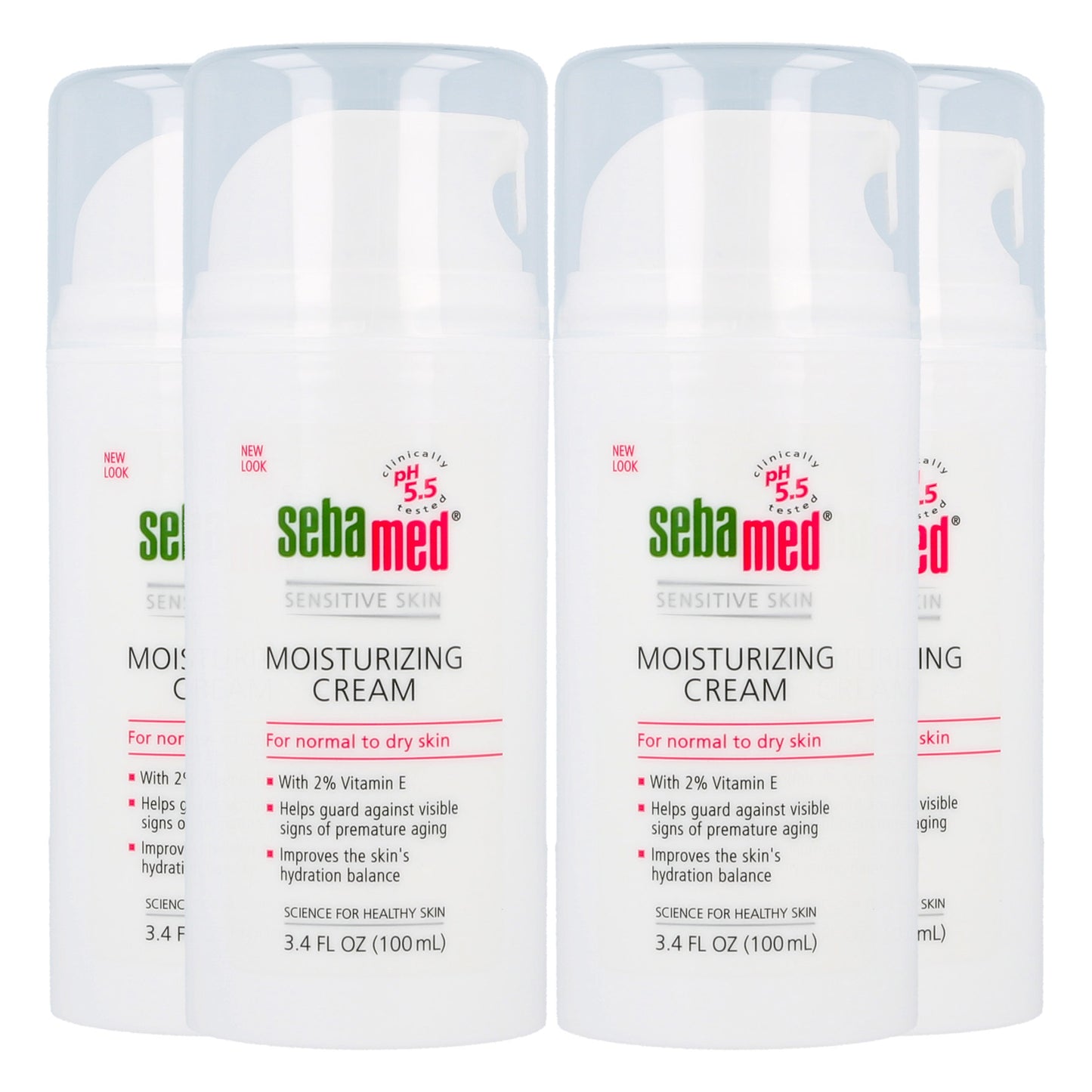 Sebamed Moisturizing Face Cream with Pump, 4-Pack