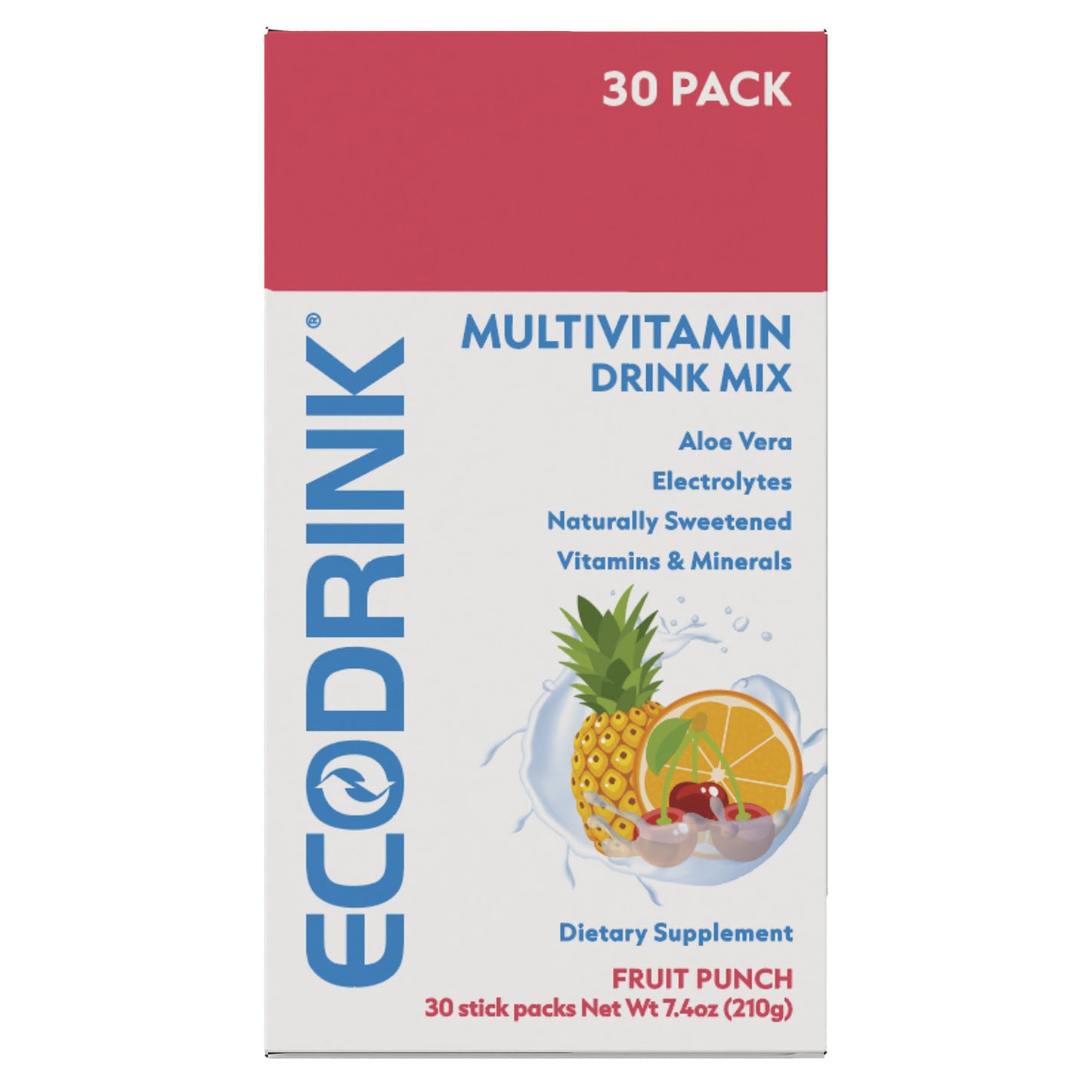 Ecodrink Complete Multivitamin Drink Mix, 30 Packets