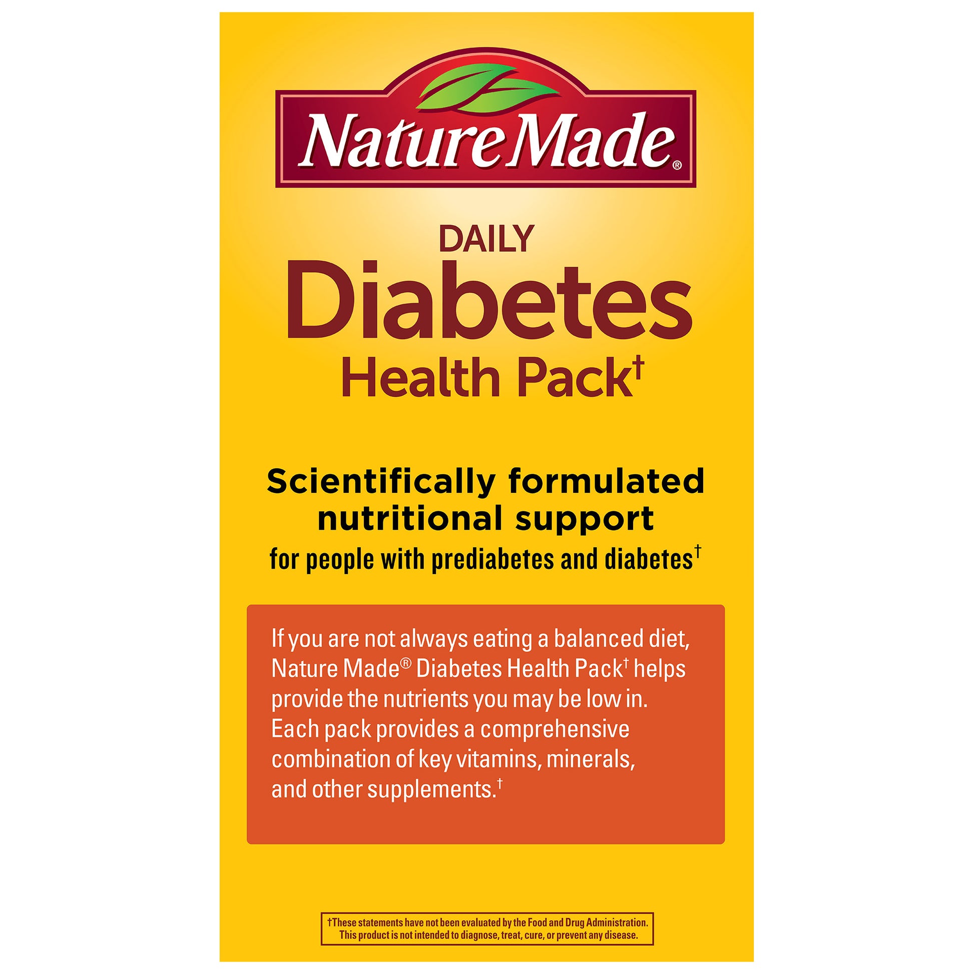 Nature Made Diabetes Health Pack, 60 Packets