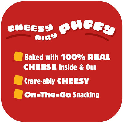 Cheez-It Puff'D Cheesy Baked Snacks, Puffed Snack Crackers, Kids Snacks, White Cheddar, 9.6Oz Bag (1 Bag)