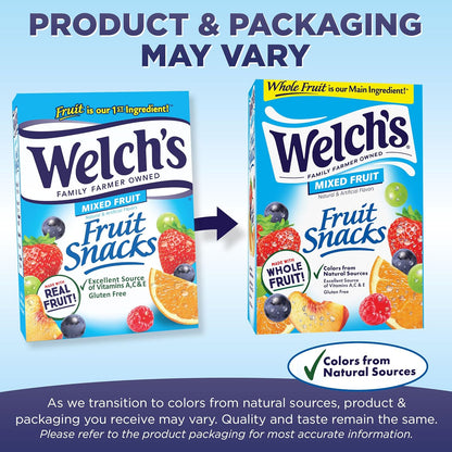 Welch'S Fruit Snacks, Mixed Fruit Snack Box 0.8Oz Case of 40