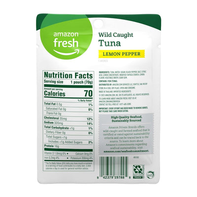 , Lemon Pepper Flavor Tuna Pouch, 2.5 Oz