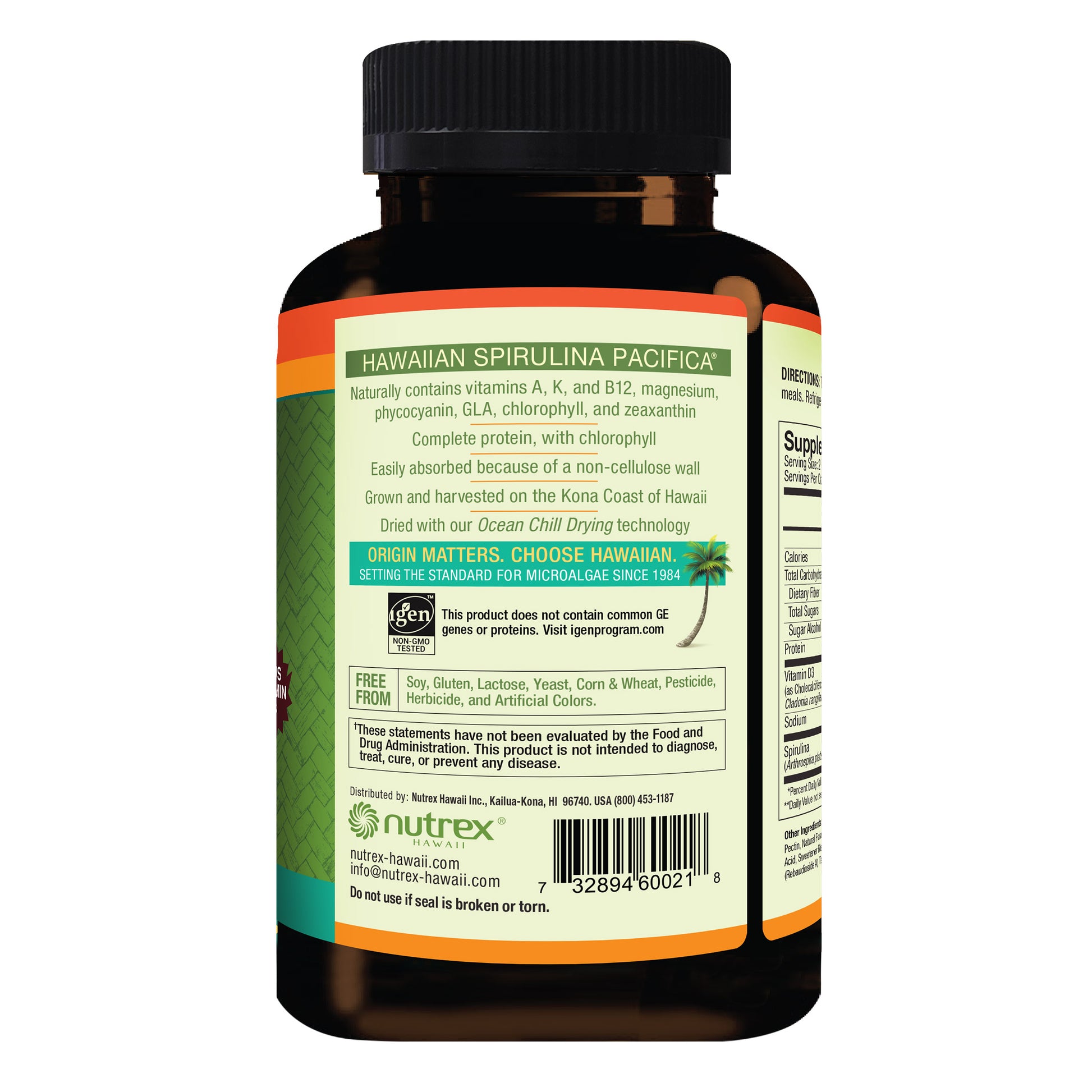 Pure Hawaiian Spirulina plus Vitamin D3 200 Mg, 120 Gummies, Tropical