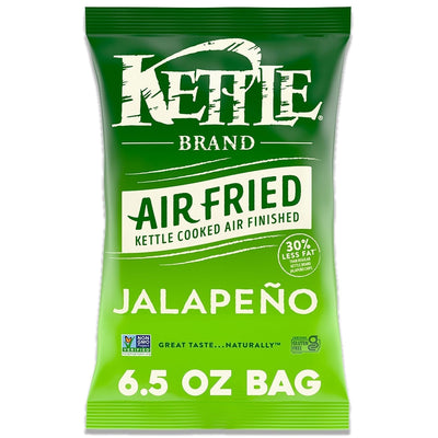 Kettle Potato Chips, Air Fried Jalapeño Kettle Chips, 6.5 Oz Bag