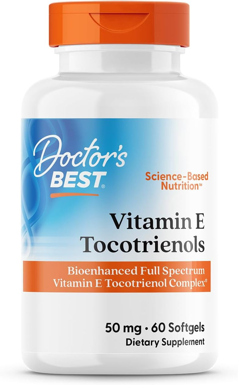 Doctor'S Best Vitamin E Tocotrienols Contains Tocogaia ULTRA™ Bioenhanced Full Spectrum Vitamin E Complex, 60 Count