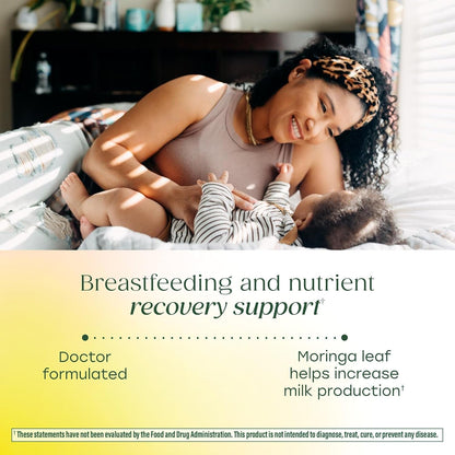 Megafood Baby & Me 2 Postnatal Vitamins for Women Breastfeeding with Folate (Folic Acid Natural Form), Choline, Iodine, Vitamin D, Moringa Leaf and More - 120 Tabs (60 Servings)