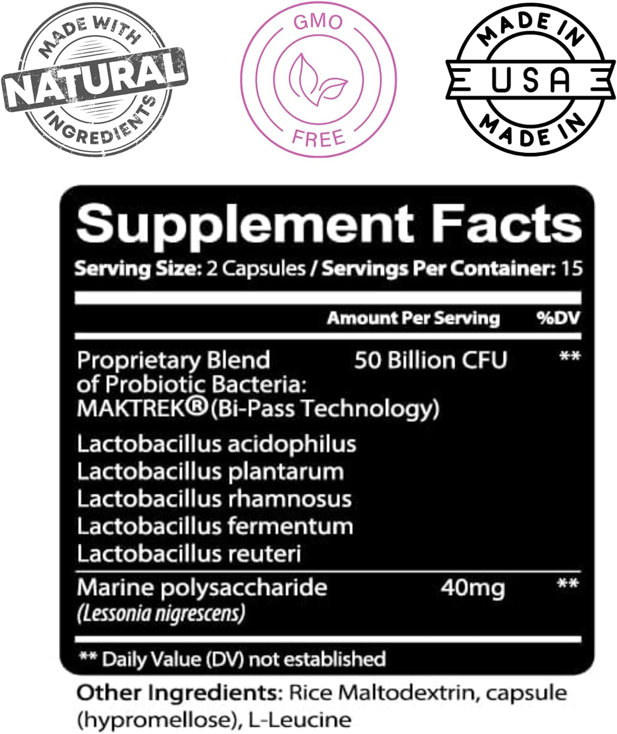 Naturals Probiotic 50 Billion CFU - Probiotics for Women, Probiotics for Men and Adults, Natural - Gut Health & Immune Support Supplement - Provides Digestive Support - 30 Vegetable Capsules