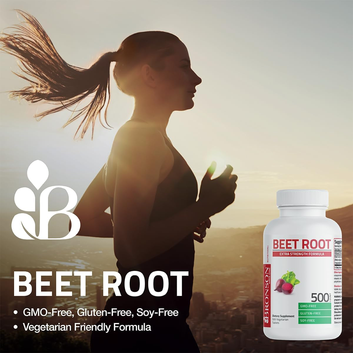 Bronson Beet Root Extra Strength, Non-Gmo, 250 Vegetarian Tablets