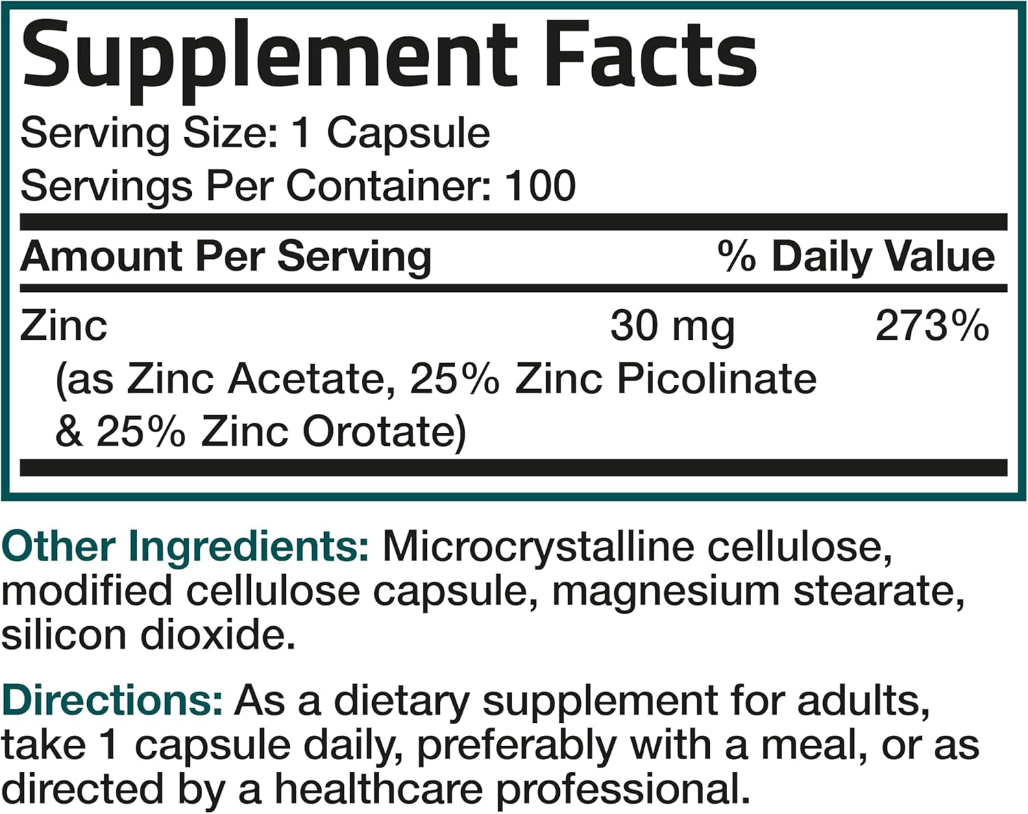 Bronson Zinc Triple Play 30 Mg Triple Coverage Immune Support with Zinc Acetate, Picolinate & Orotate - Immune, Antioxidant & Skin Health Support - 100 Vegetarian Capsules