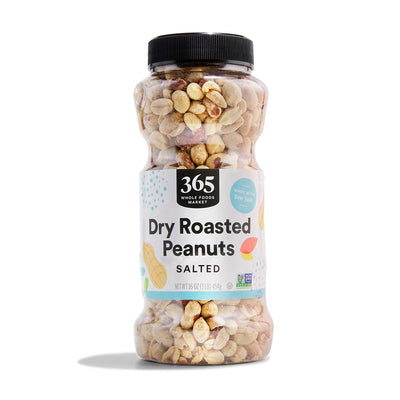 365 by , Dry Roasted and Salted Peanuts, 16 Ounce