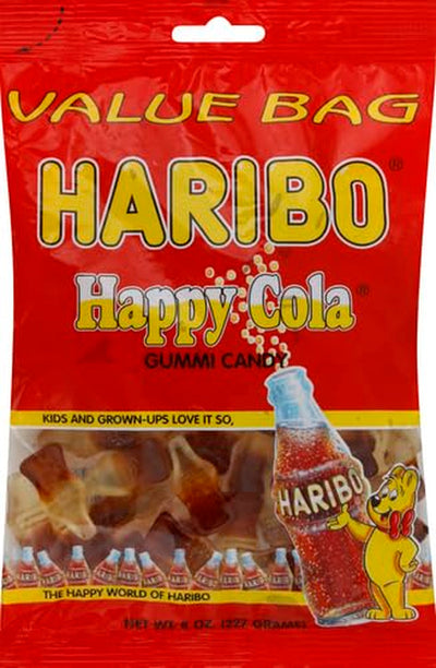 HARIBO Gummi Candy, Happy-Cola 8 Oz. Bag