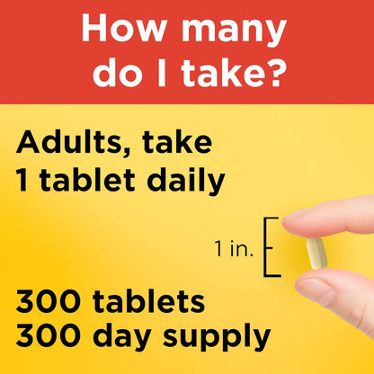 Nature Made Vitamin C 1000 Mg Extra Strength, Dietary Supplement for Immune Support, 300 Tablets, 300 Day Supply