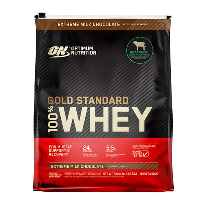 Optimum Nutrition Gold Standard 100% Whey Protein Powder, Extreme Milk Chocolate, 5.64 Lbs