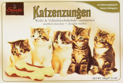 Katzenzungen White and Milk Chocolate 100G
