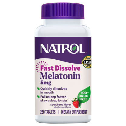 Natrol Melatonin 5 Mg Fast Dissolve Tablets, 250 Tablets