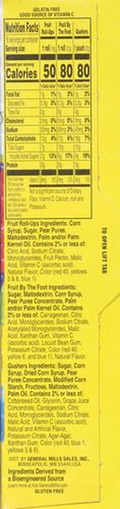 Fruit Roll-Ups, Fruit by the Foot, Gushers, Snacks Variety Pack, 16 Ct