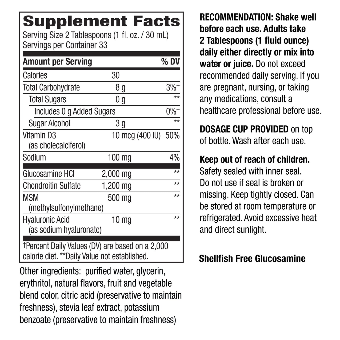 Nature'S Way Joint Movement Glucosamine Extra Strength, 33.8 Fluid Ounces