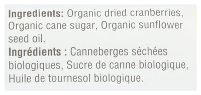 , Organic Dried Sweetened Cranberries, 8 Ounce