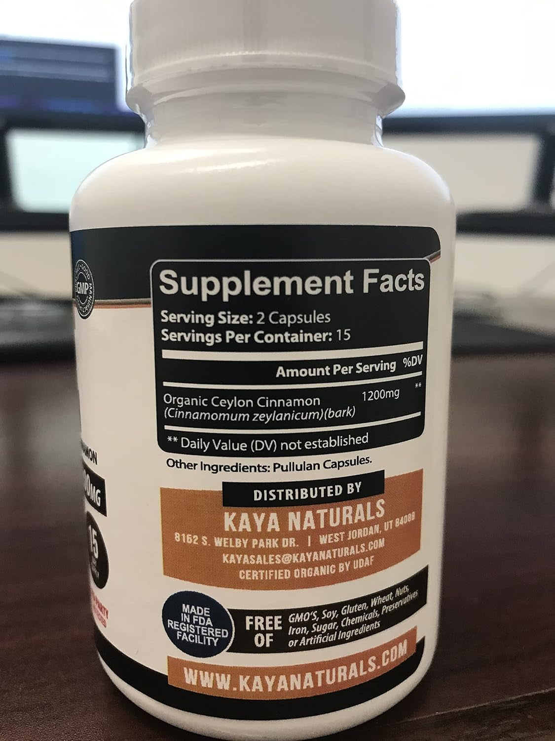 Naturals Ceylon Cinnamon Supplement | 1200Mg per Serving, Vegan - Non-Gmo & Gluten Free - 30 Capsules