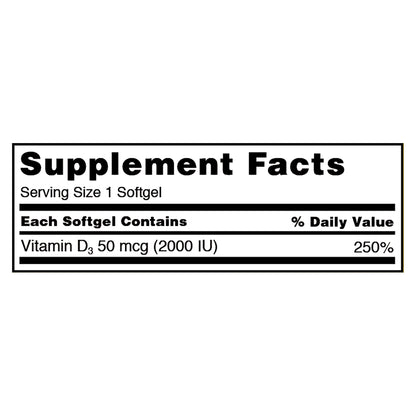 Kirkland Signature Extra Strength D3 50 Mcg., 600 Softgels