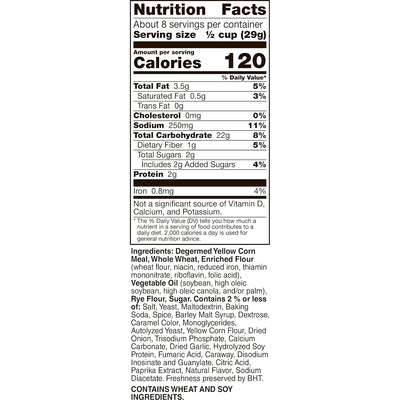 Chex Mix Snack Mix, Traditional, Savory Snack Bag, 8.75 Oz