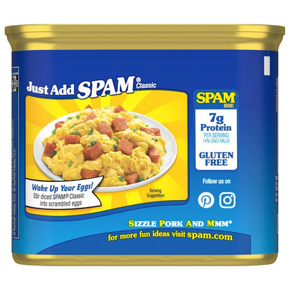 SPAM Classic, SPAM Canned Meat, 12 Oz Can Case of 12